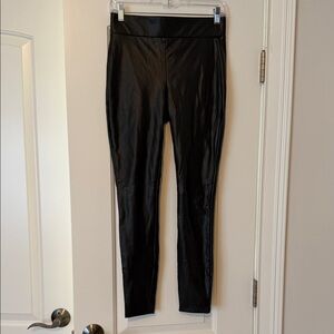 Loft Black  Faux Leather Leggings
